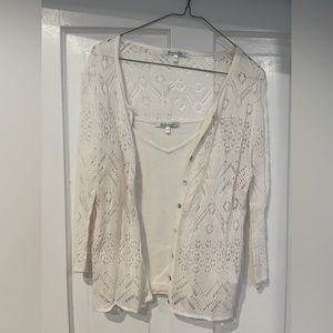 Dimension tank and crochet shrug  set